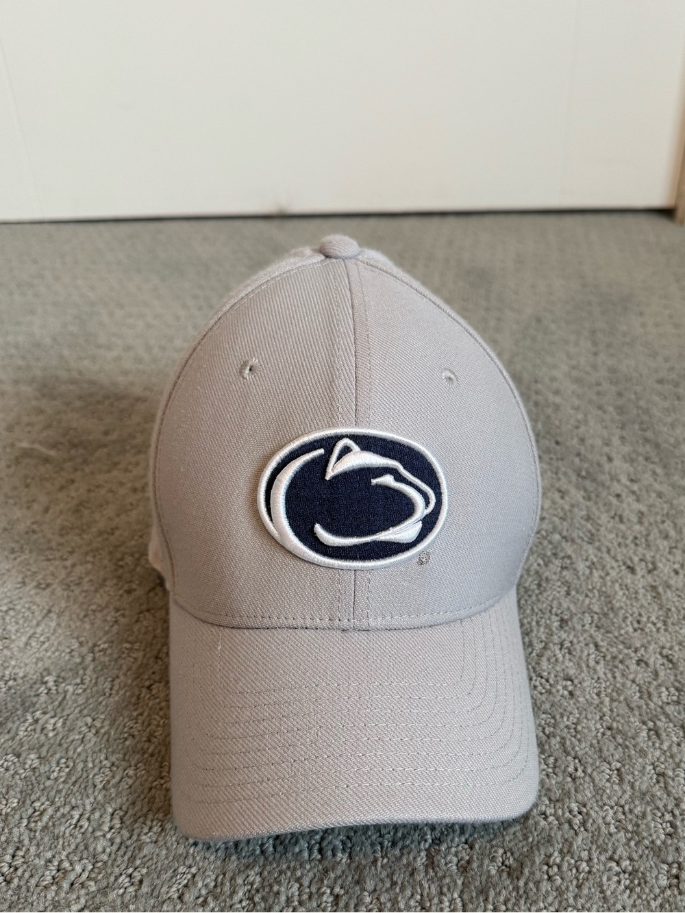 Penn State Nike Dri-Fit Gray Hat with Black Sweatband and Nittany Lion Logo